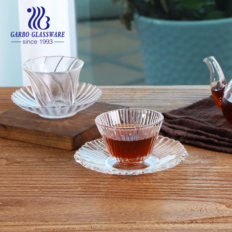 Crystal Drinking Glass Cup Set New Designs MID-East Market Cup and Saucer Set Tea Cup Set Coffee Set