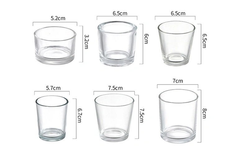 High Quality Transparent Glass Candle Cup Wedding Decoration Candle Holder Cup