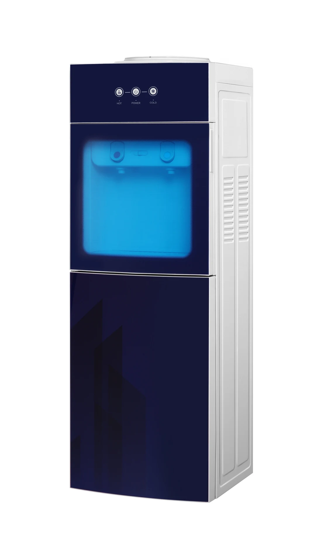 Tempered Glass Water Dispenser Hot and Cold with Fridge Cabinet